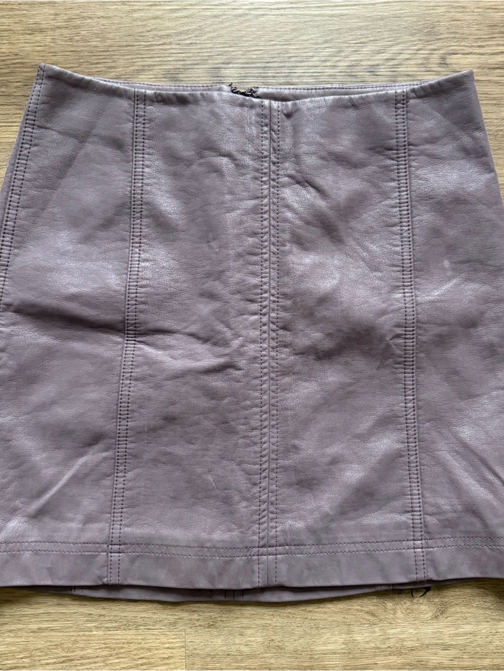 Free People Light Purple Faux  Leather Pencil Mini Skirt Boho Grunge Indie
